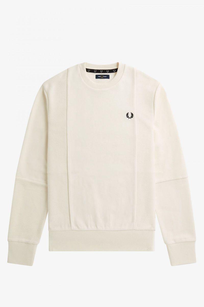 White Fred Perry Reverse Texture Men's Sweatshirts | PH 1600WNBY